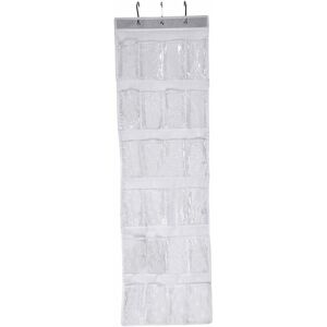 Hanging storage organizer with 24 pockets for shoes, hanging storage bag, shoe storage, white Groofoo