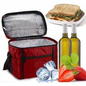 Héloise - Insulated Bag, Lunch Bag 10L, Cooler Bag Lunch Bag for Lunch/Work/School/Beach/Picnic, Red