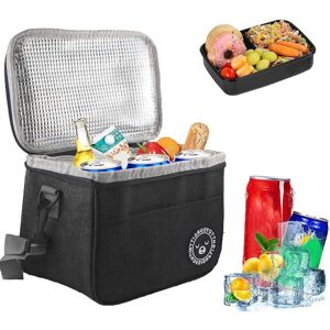 Héloise - Insulated Cooler Bag, Cooler Bag, Waterproof Foldable Lunch Bag, Meal Bag for Lunch/Work/School/Beach/Picnic (Black)