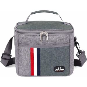 Héloise - Large Insulated Waterproof Lunch Bag Unisex Adult Kids Gray