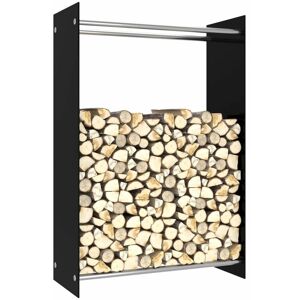 Berkfield Home - Royalton Firewood Rack Black 80x35x120 cm Glass