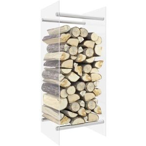Berkfield Home - Royalton Firewood Rack Transparent 40x35x100 cm Tempered Glass