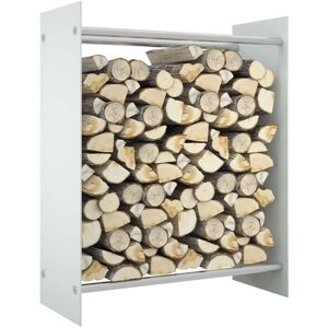 Berkfield Home - Royalton Firewood Rack White 80x35x100 cm Tempered Glass