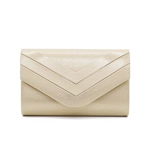 Denuotop - Women Clutch bags pu leather Envelope Clutch Classic Evening Bag (gold)