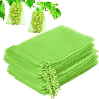 MCBOSON 100 Pieces Grape Protection Bag, Garden Plant Fruit Protection Bag, Drawstring Net Bag for Insects, Fruit Protection Bag, Garden Protection Bags to MCBOSON 100 Pieces Grape Protection Bag, Garden Plant Fruit Protection Bag, Drawstring Net Bag for Insects, Fruit Protection Bag, Garden Protection Bags to