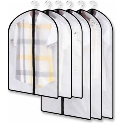 WOIYIC Transparent Mothproof Garment Bags, Anti-moth Garment Bags, Dustproof Garment Bag Set, Perfect For Protecting Clothes And Shirts In The Wardrobe WOIYIC Transparent Mothproof Garment Bags, Anti-moth Garment Bags, Dustproof Garment Bag Set, Perfect For Protecting Clothes And Shirts In The Wardrobe