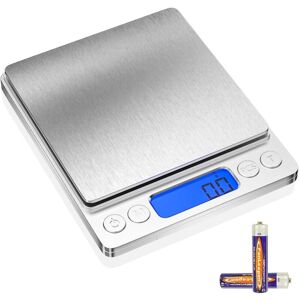 LINGHHANG 3kg/0.1g Precision Electronic Kitchen Scale, Stainless Steel Food Scale with LCD Display and Tare Function, 6 Units, Food Weighing for Cooking,