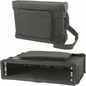 Loops - 19' 2U Rack Mount Transit Carry Bag Patch Panel Padded Case dj Mixer Audio
