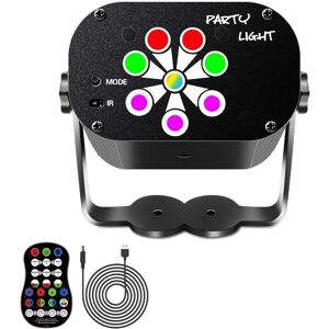 AOUGO Uv led Projector Party Light Lamp usb rgb dj Projector Light Disco Remote Control Lighting Rechargeable for Lumiere Scene Garden Living Room Home