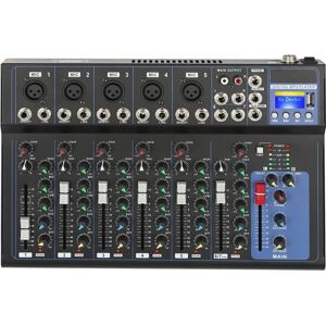 CNCEST Bluetooth Audio Mixer, Dj Audio Sound Mixer, USB Interface Mixing Console, DJ Sound Mixing Console, 7-Channel Bands Mixing Boards CNCEST Bluetooth Audio Mixer, Dj Audio Sound Mixer, USB Interface Mixing Console, DJ Sound Mixing Console, 7-Channel Bands Mixing Boards