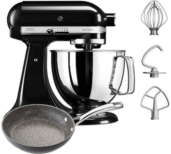 Artisan Mixer 125 Onyx Black With free Gift - Kitchenaid