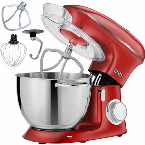 AREBOS Kitchen Machine 1500W Mixer with 8L Stainless Steel Mixing Bowl Low Noise Kitchen Mixer with Mixing Hook, Dough Hook, Whisk and Splash Guard 6 Speeds