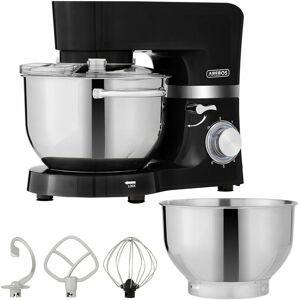 Arebos - Kitchen maschine 1500W - incl. 2 bowls - Black