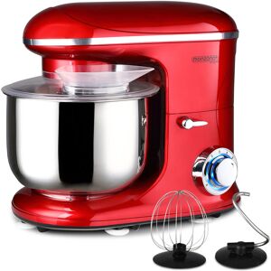 Stand Mixer Cake Mixer Kitchen Food Processor 7 Speed Levels 6L Mixing Kneading Machine With Steel Bowl & Splash Guard Rot xl (de) - Monzana