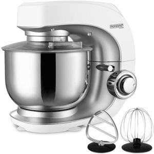 MONZANA® Stand Mixer Cake Mixer Kitchen Food Processor 7 Speed Levels 6L Mixing Kneading Machine With Steel Bowl & Splash Guard Weiß 4.5L (de)