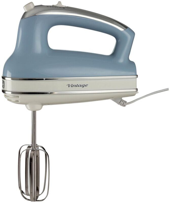 Ariete - 548/05 Retro Style Hand Mixer Electric Whisk, 5 Speed & Turbo Function, Eject Button, Vintage Style, Blue