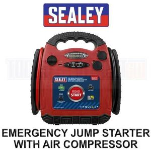 Sealey - RoadStart® Emergency Jump Starter with Air Compressor 12V 900 Peak Amps RS132