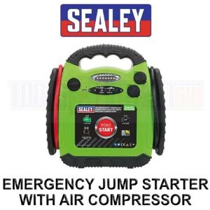 Sealey - RoadStart® Emergency Jump Starter with Air Compressor 12V 900 Peak Amps RS1322HV