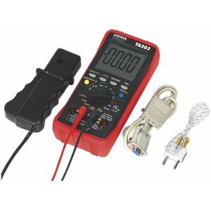 Sealey - Digital Automotive Multimeter 15-Function Bar Graph/PC Link TA203