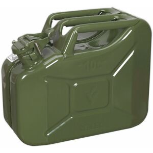 Loops - 10 Litre Jerry Can - Leak-Proof Bayonet Closure - Fuel Resistant Lining - Green