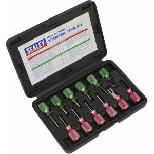Loops - 12 Piece Terminal Tool Set - Colour-Coded Knurled Handles - Storage Case