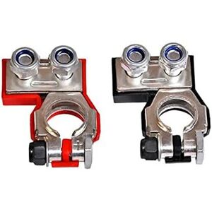 AOUGO 12V 2-Way Leisure Battery Terminals, Positive Negative Copper Car Motorcycle Audio Van Battery Connectors Clamps Tool