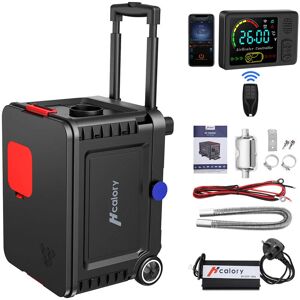 Maerex - 12V 5KW-8KW Diesel Air Heater All-in-one, Portable Integrated Parking Heater Heating with Remote Control and lcd Monitor with wheels and