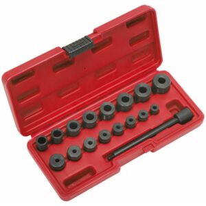 Loops - 17 Piece Universal Clutch Aligning Tool Set - Steel Components - Storage Case