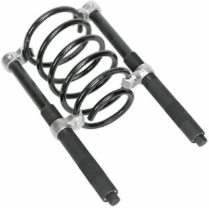 Loops - 2 pack 280mm Coil Spring Compressor Kit & High Security Safety Hooks -2500kg Max