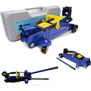 BRIEFNESS 2 Tons Hydraulic Floor Jack Heavy Duty Steel Trolley Profile Lifting Jack Car Van Garage Emergency Car Tyre Repair Changing Tool