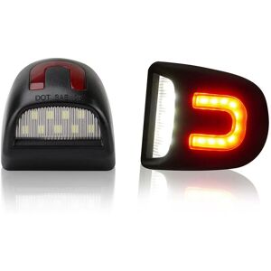 Woosien - 2pcs Red u Tube Led License Plate Lights For Chevy For Silverado For - 1500 2500