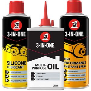 3-en-un - 3-IN-ONE Home Bundle Drip Oil, Penetrant Spray & SiliconeLubricant Spray, 2 Pack