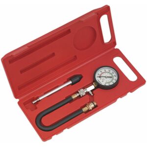 Loops - 3 Piece Petrol Engine Compression Test Kit - 65mm Gauge - Quick Coupling