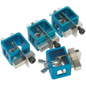 Loops - 4 Piece Butt Welding Clamp Set - Built In Level Adjustment - Evenly Spaced Welds