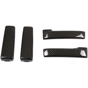 WOOSIEN 4pcs Car Interior Door Handle Cover Trim Door Stickers For Cruiser 2007-2021 Carbon Fiber