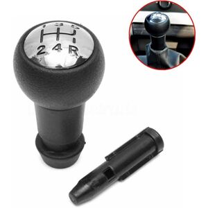 5 Speed ​​Manual Gear Shift Knob For Peugeot 106 107 205 207 306 307 308 405 406 407 607 - Black & Silver - Alwaysh