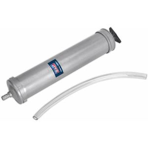 LOOPS 500ml Oil Suction Syringe - Cast Steel Metal Body - T-Bar Plunger - 300mm Hose