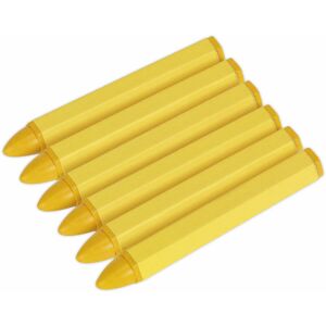 LOOPS 6 pack - Tyre Marking Crayons - yellow - Rubber & Alloy Wheel Damage Pen Set