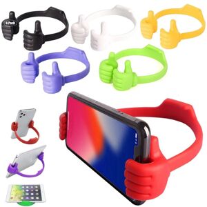 Héloise - 6 Pieces Thumbs Up Desktop Phone Holder, Thumbs Up Phone Holders, Mobile Phone Thumbs Holder -Flexible Adjustable Universal- Compatible