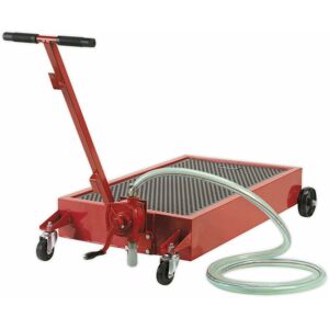 LOOPS 64L Low Level Oil Drainer with Rotary Pump - 2.5m Hose - Fully Portable