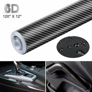 HOOPZI 6D Self-Adhesive Car Sticker Film Carbon Fiber Vinyl, Non-stick Waterproof for Appearance and Interior of Motorcycles, Computers, Cars, 3M x 0.3M