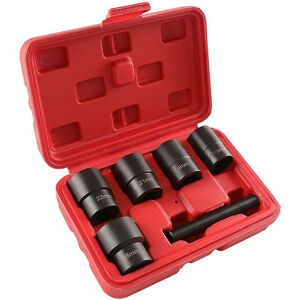 Woosien - 6pcs 1/2 Inch Twist Socket 5 Damaged Worn Lug Nut Lock Remover Set