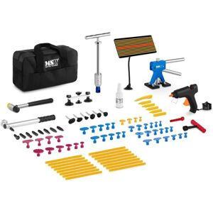 MSW - 90-Piece Car Dent Repair Kit Pdr Slide Hammer Dent Lifter Hot Glue Gun Bridge