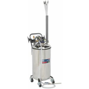 LOOPS 90L Air Operated Fuel Drainer Tank - Venturi Type Suction - Stainless Steel