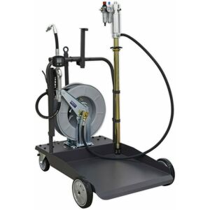 LOOPS Air Operated Oil Dispensing System - 10m Retractable Hose Reel - Mobile Trolley