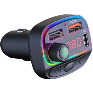 Orchidée - Car Bluetooth Ambient Light 2 usb Port 5V/1A 18W PD/QC3.0 Fast Charger