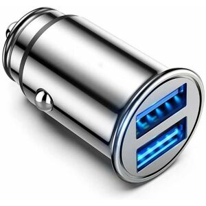 Langray - Car Charger, Ultra Compact 2 usb Ports 5V / 4.8A Aluminum Alloy Cigarette Lighter Charger, Fast Charging for iPhone xr / xs Max / 8 Plus,