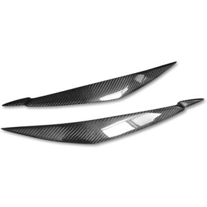 WOOSIEN Car Real Carbon Fiber Front Head Light Eyebrows Trim Cover Headlight Eyelid Accessories For- E71 X6