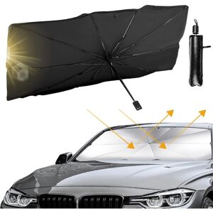 GROOFOO Car Windshield Sun Shade, Ankuka Anti-UV Folding Sunshade for Auto Front Windshield Sun Shade Umbrella for Universal Cars and SUVs (125 x 65CM)