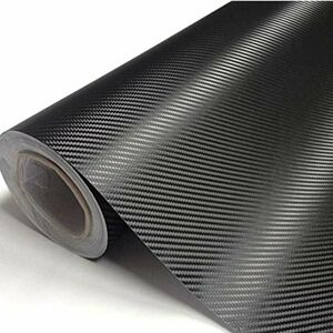 Alwaysh - Carbon Fiber Sticker Film, 3D Self Adhesive Carbon Fiber Automotive Wrapping Film Car Door Sill Protection Film